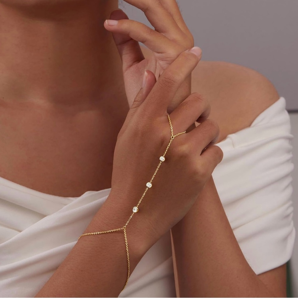 Elegant Gold Hand Chain